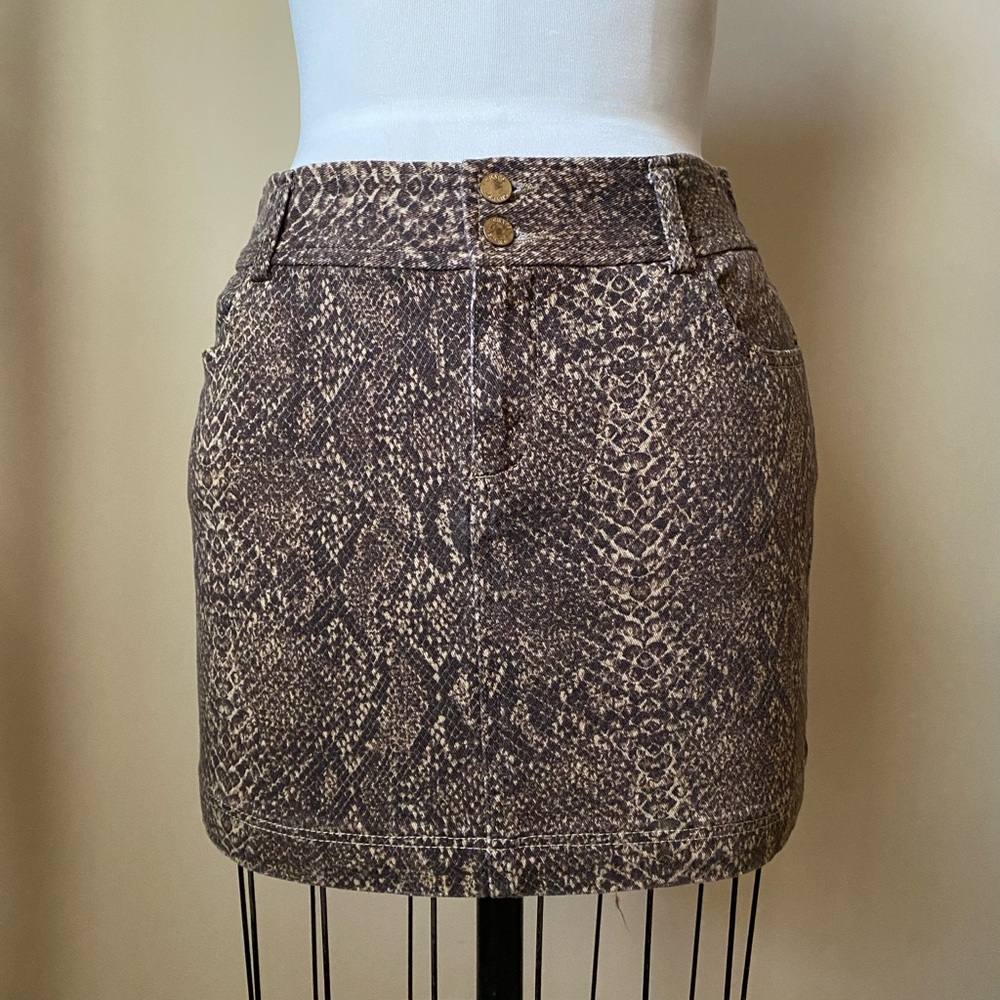 Chaps Women’s Size 4 Snakeskin Pattern Denim Pencil Skirt